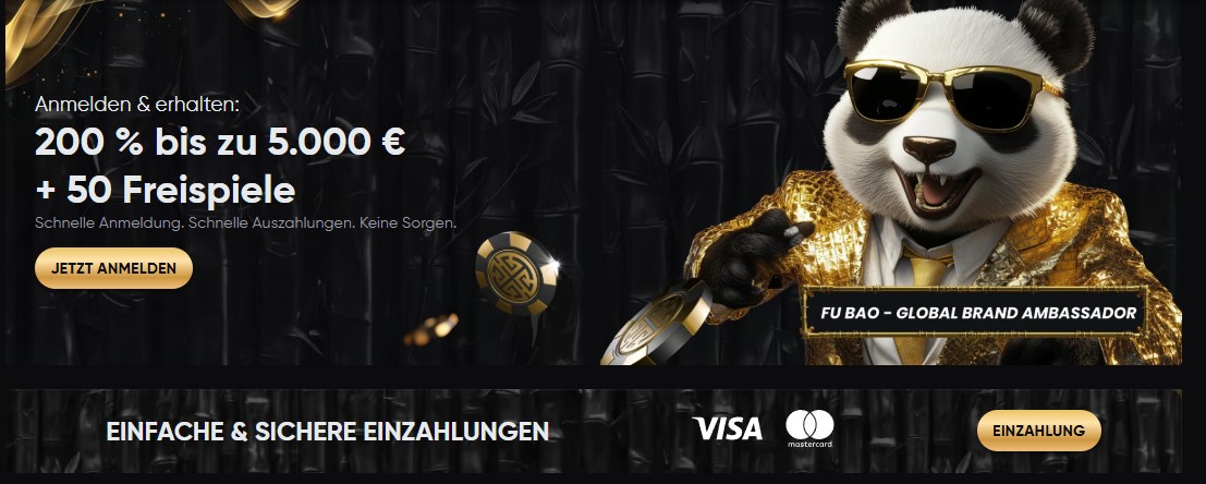 Golden Panda – Exotisches Casino-Erlebnis mit hochwertigen Spielen